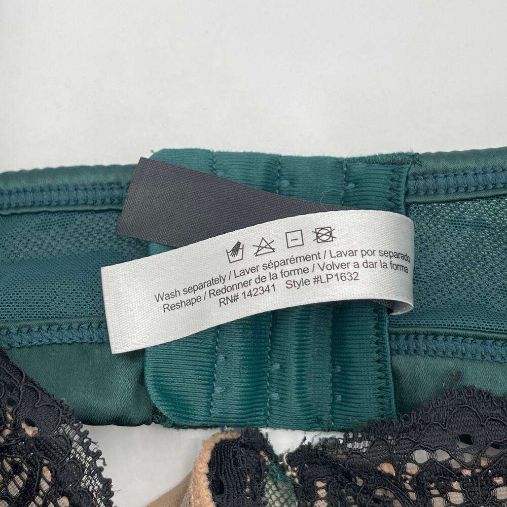 ADORE ME Bra Size 42C Teal Black Mesh Lace Curvy Adjustable Straps Intimates - Picture 5 of 15